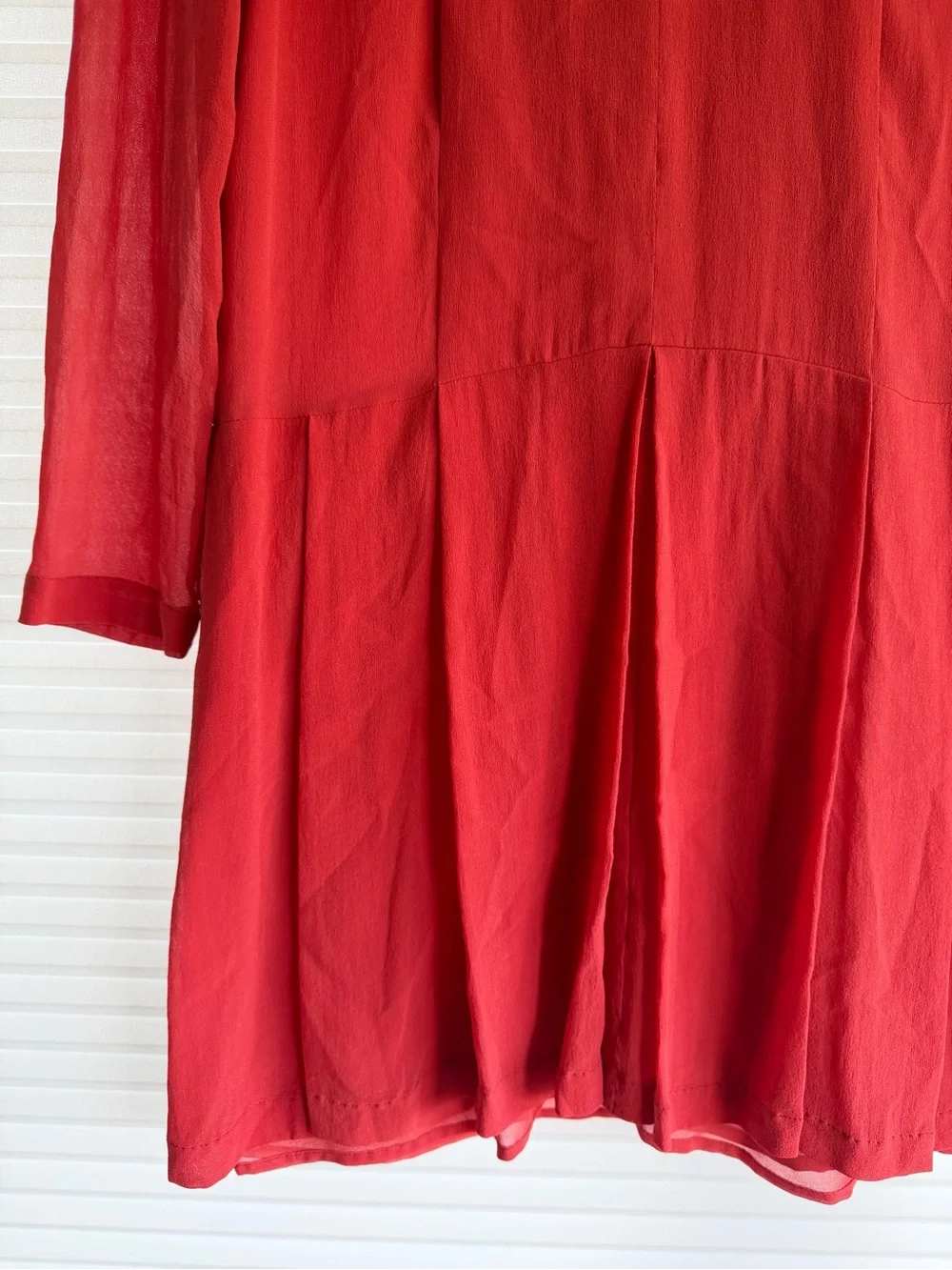 Tory Burch silk coral drop waist pleated dress size 4